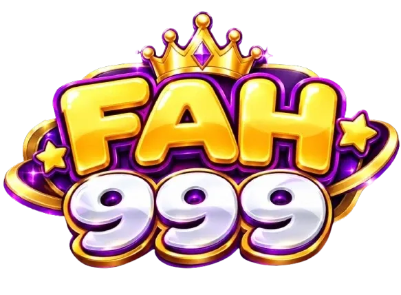 โลโก้ FAH999 มงกุฎทองประดับอัญมณีสีม่วงอยู่ด้านบนสุด ใต้ลงมาเป็นตัวอักษร FAH สีทองสามมิติวางบนแผ่นสีม่วงเข้ม และตัวเลข 999 สีขาวเงินขอบทอง ขนาบสองข้างด้วยดาวทองบนวงแหวนทองโค้ง
